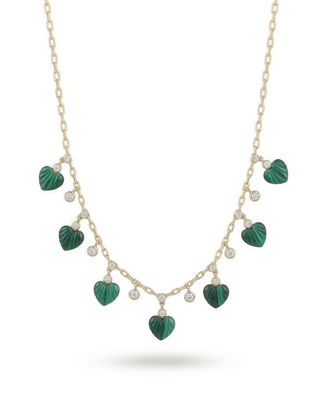 Heart Collector Necklace – Malachite & Diamond