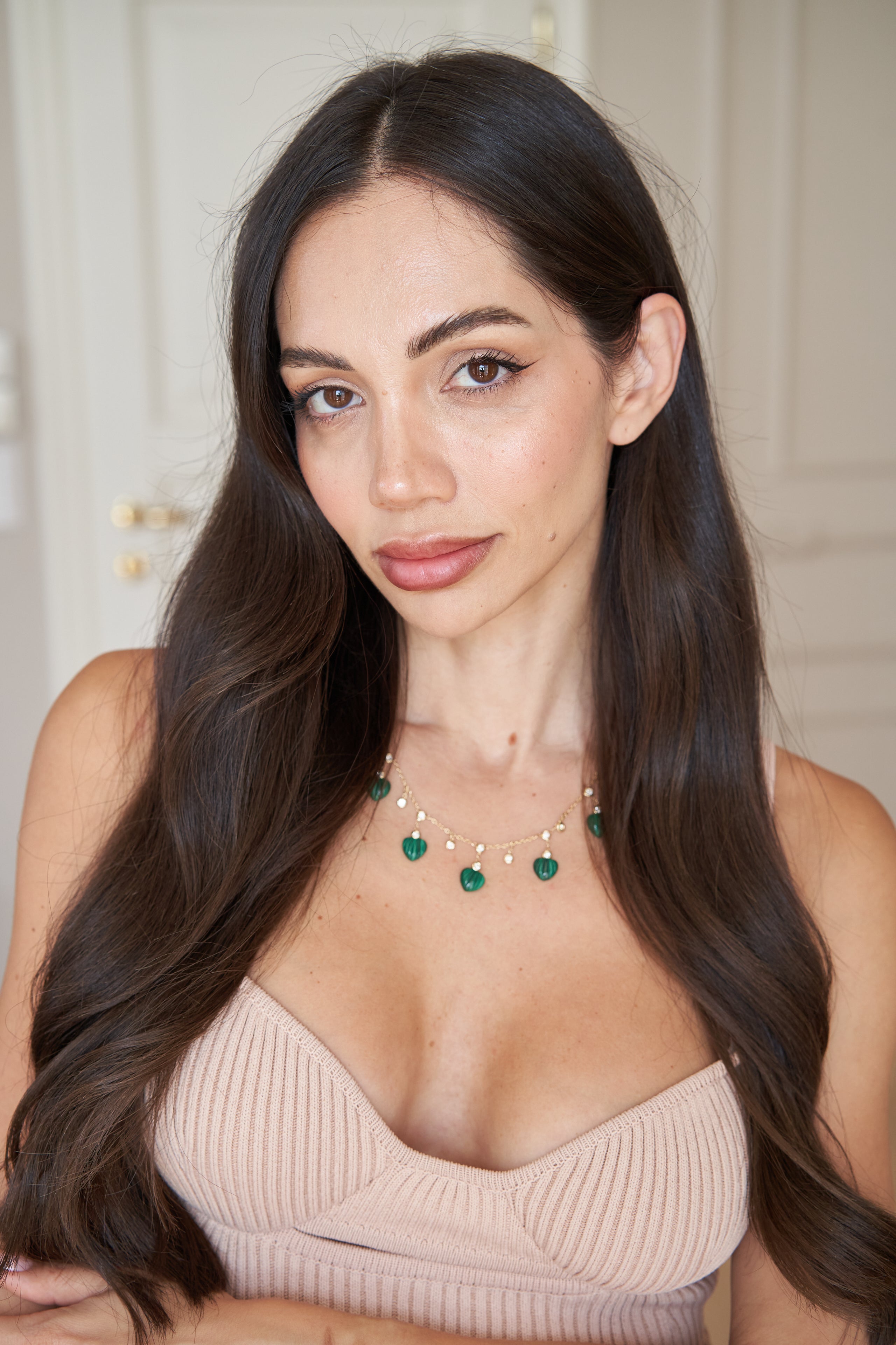 Heart Collector Necklace – Malachite & Diamond