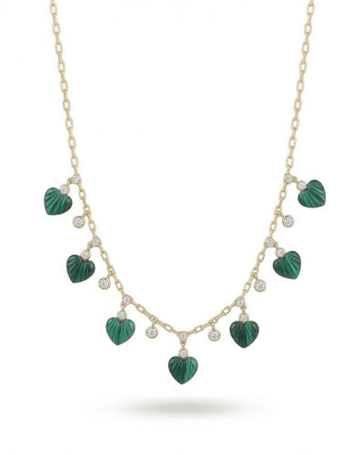 Heart Collector Necklace – Malachite & Diamond