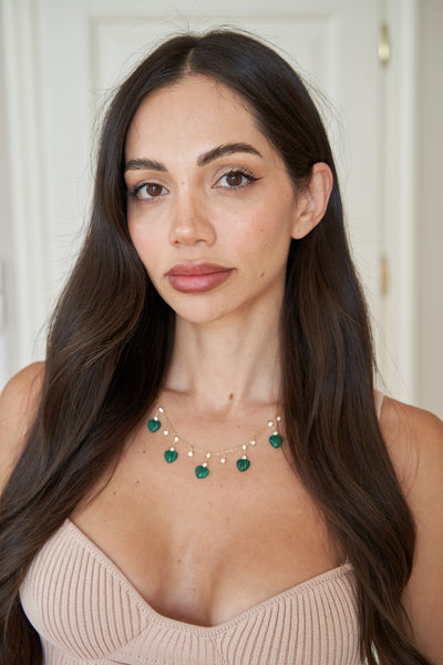 Heart Collector Necklace – Malachite & Diamond