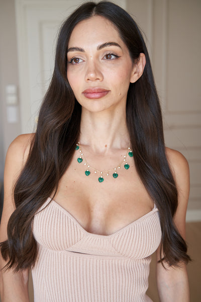 Heart Collector Necklace – Malachite & Diamond