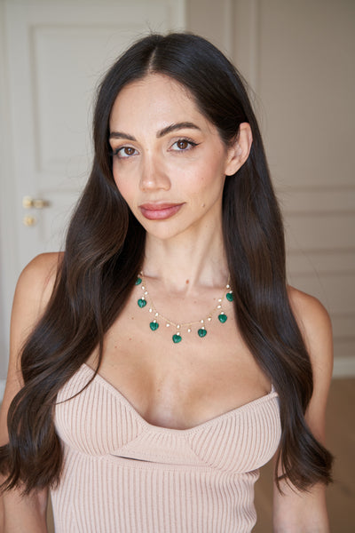 Heart Collector Necklace – Malachite & Diamond