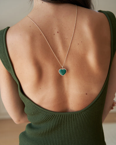 Heart Collector Malachite Heart Pendant Necklace