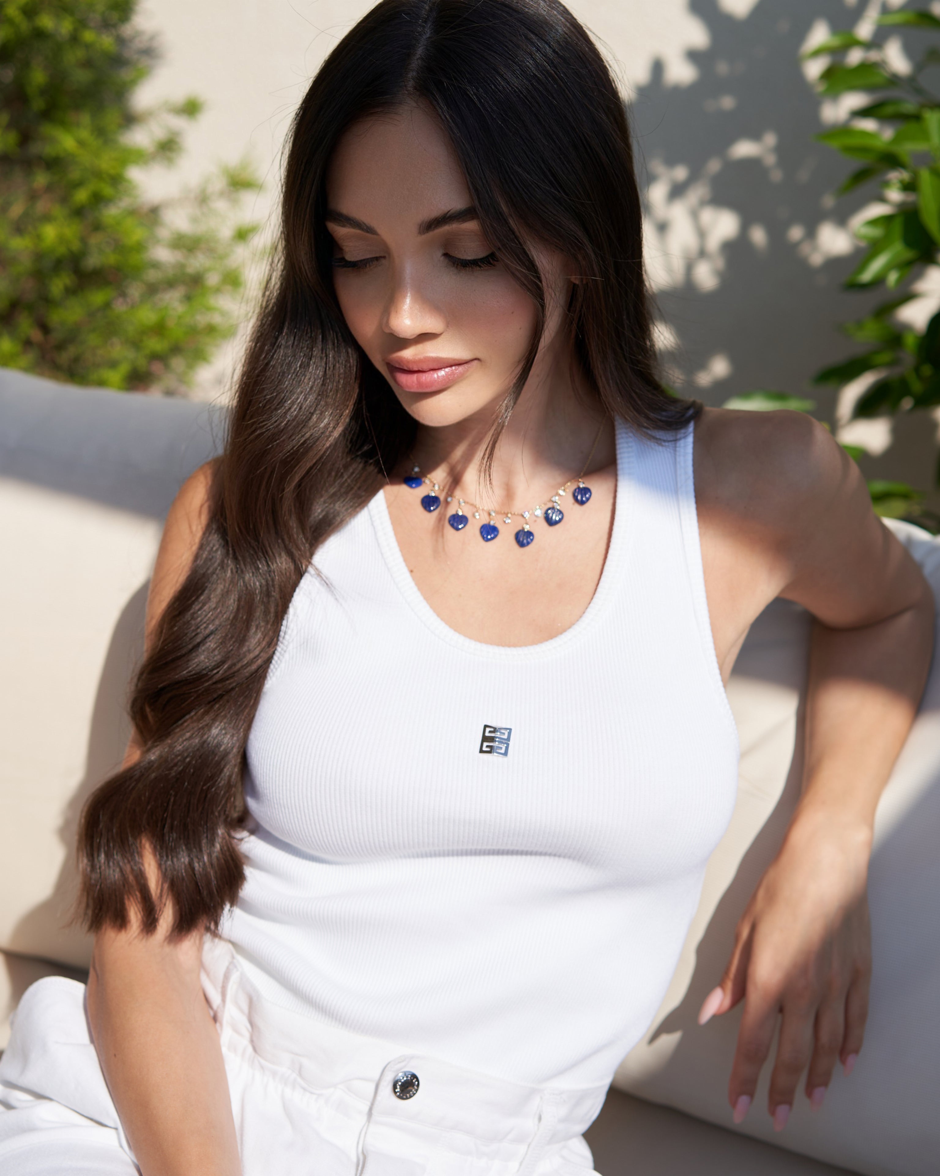 Heart Collector Necklace – Lapis Lazuli & Diamond